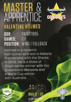2022 NRL Traders - Master & Apprentice Green #MAG17 Valentine Holmes Back